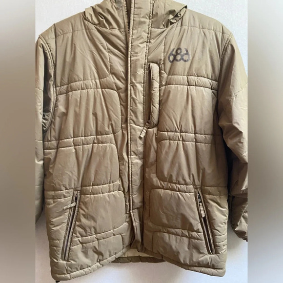 686 Boys hooded waterproof winter puffy full  zip jacket Sz XL - Picture 4 of 10